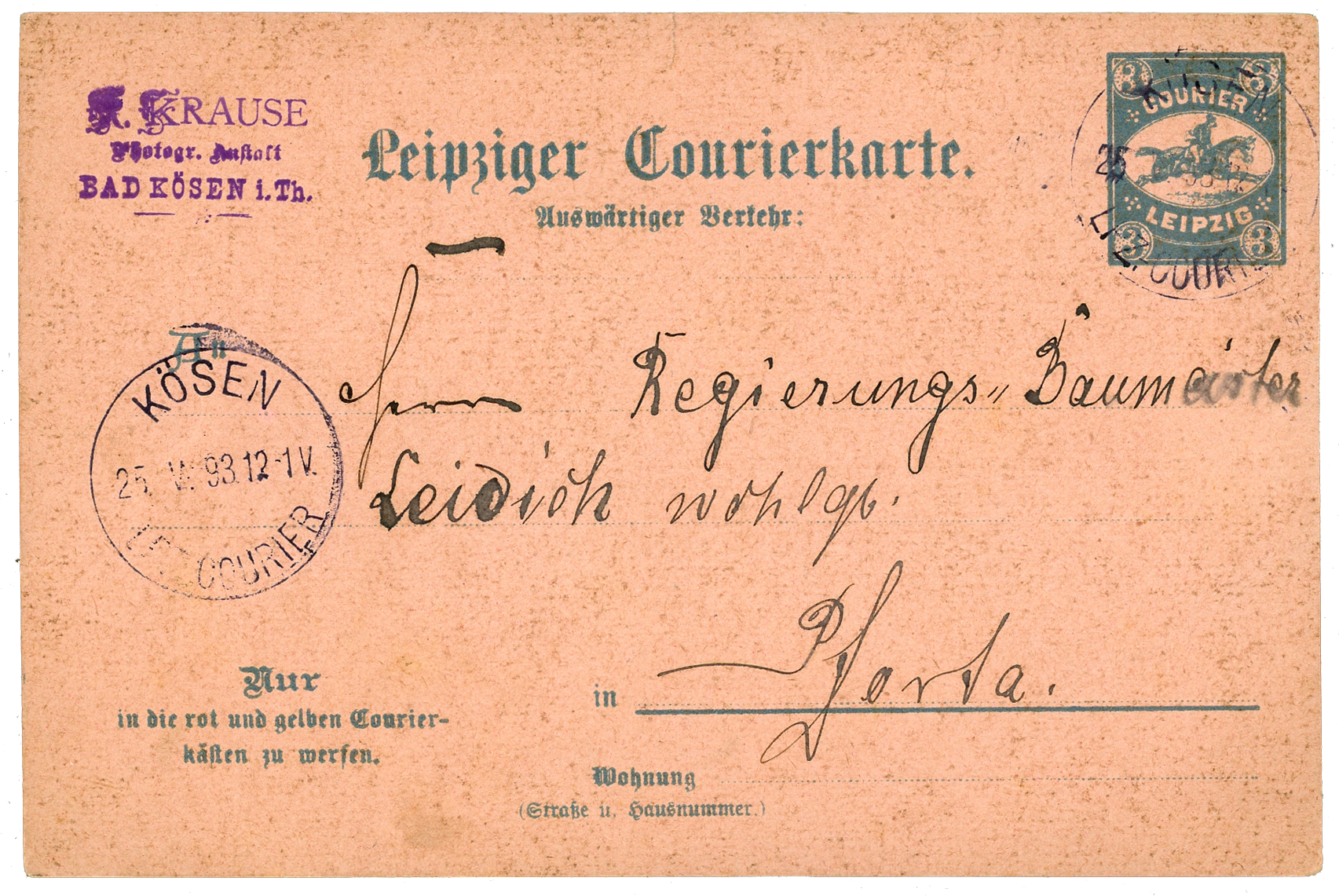 seltene Stadtpost-GSK Bad Kösen